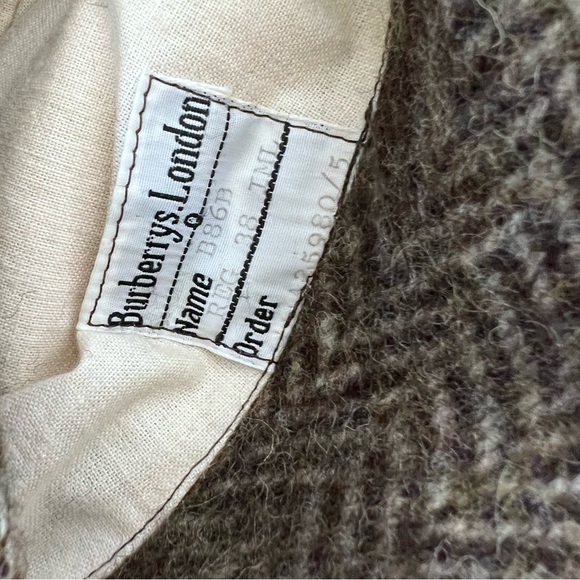 BURBERRYS London Wool Jacket Vintage Reg 38 Bomber Rare Herringbone Brown Men - Picture 3 of 8